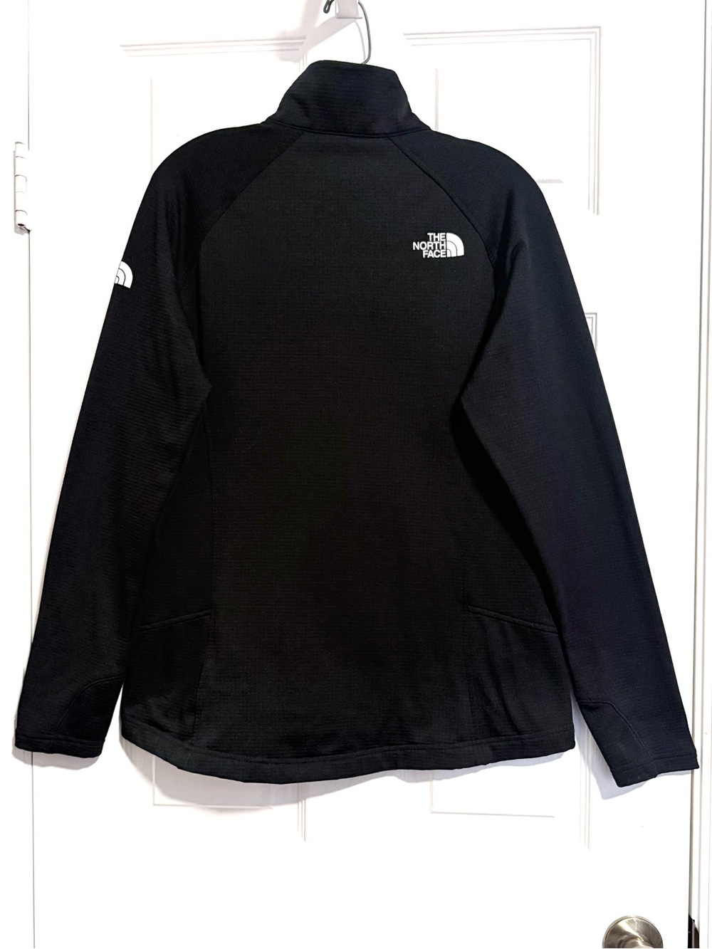 The North Face Black Waffle Grid Fleece Pullover Jacket 1/4 Zip Women’s Large